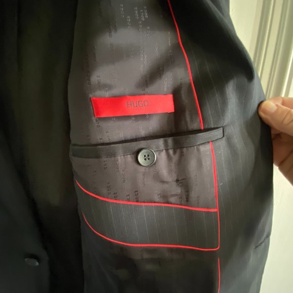 Hugo Boss Mens Suit Jacket Pinstripe 44R - Picture 2 of 7